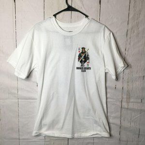Fashionova Men Broken Hearts Club Tee M White NWT